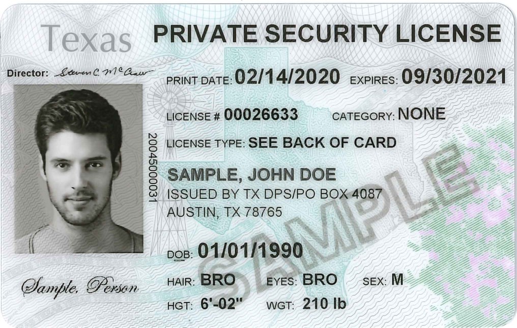 texas private security license